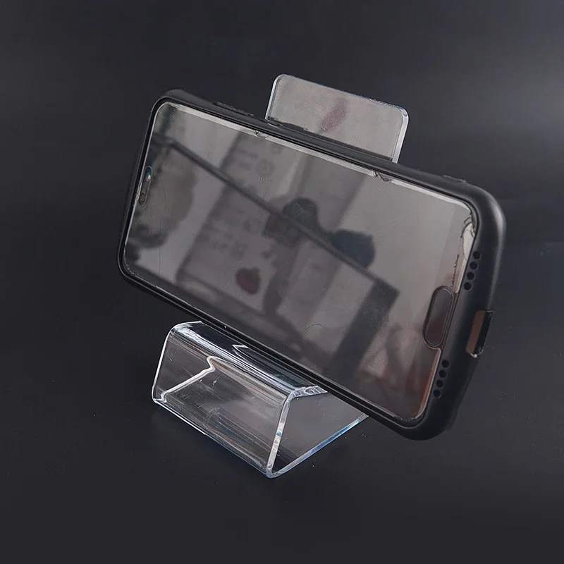 Acrylic Transparent Stand Phone Holder Tablet Bracket Shelf Window Counter Display Showcase For iPhone Smasung Xiaomi Cellphone