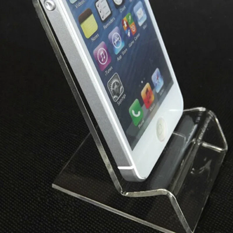 Acrylic Transparent Stand Phone Holder Tablet Bracket Shelf Window Counter Display Showcase For iPhone Smasung Xiaomi Cellphone