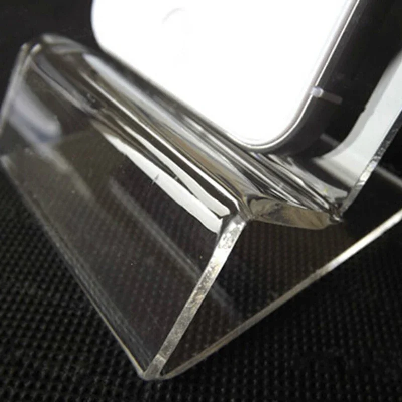 Acrylic Transparent Stand Phone Holder Tablet Bracket Shelf Window Counter Display Showcase For iPhone Smasung Xiaomi Cellphone