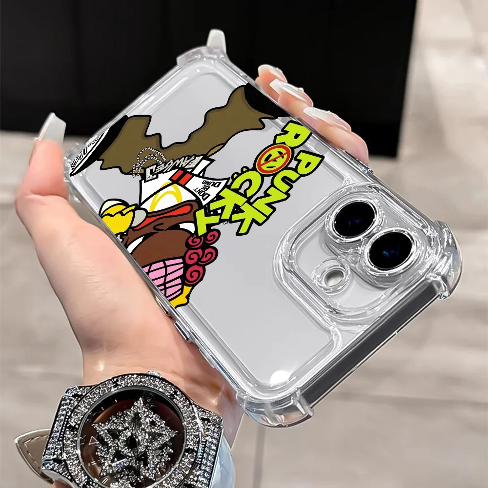 A-A$AP R-Rocky Phone Case For iPhone 17 16e 16 15 14 13 12 11 Mini Air Pro Max X XR XSMax 7 8 Plus Anti Fall Transparent Cover