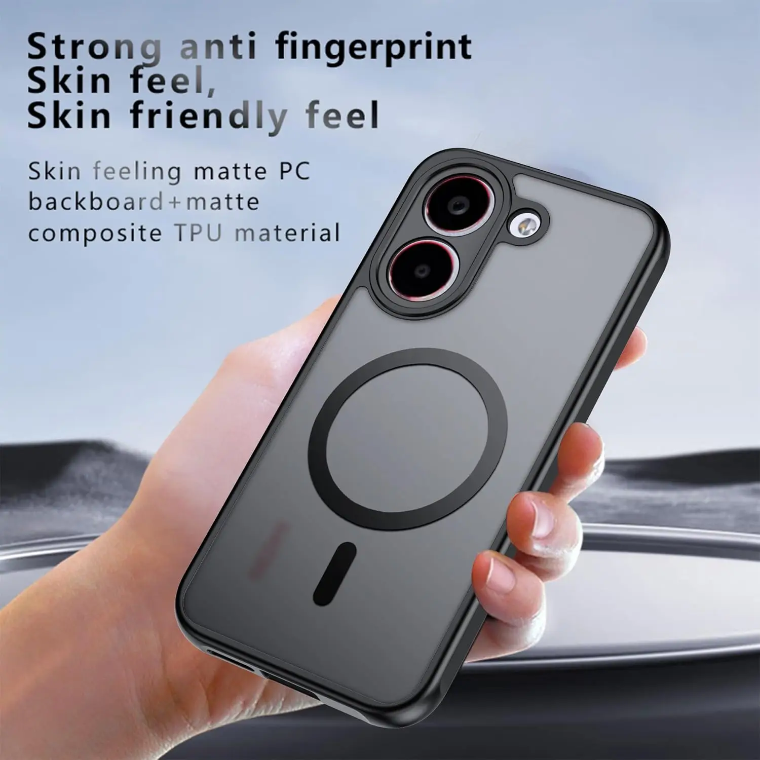 Airbag Matte Armor Rugged Hard Phone Case for Xiaomi POCO X8 Pro Max Strong Magnetic Wireless Charger Anti Dorp Protect Cover