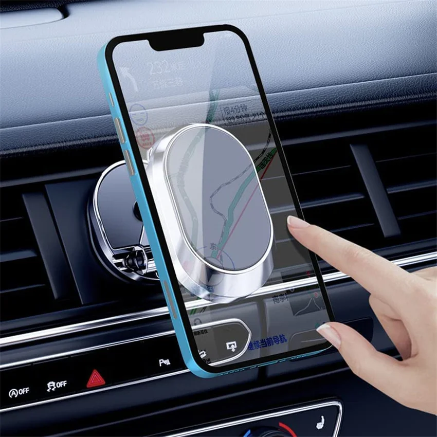 Magnetic Car Mobile Phone Holder Foldable Phone Bracket Magnet Cell Phone Stand GPS Navigation Support For iPhone Xiaomi Huawei