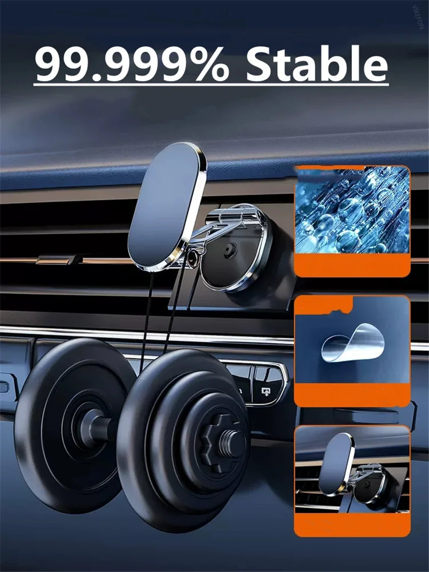 Magnetic Car Mobile Phone Holder Foldable Phone Bracket Magnet Cell Phone Stand GPS Navigation Support For iPhone Xiaomi Huawei