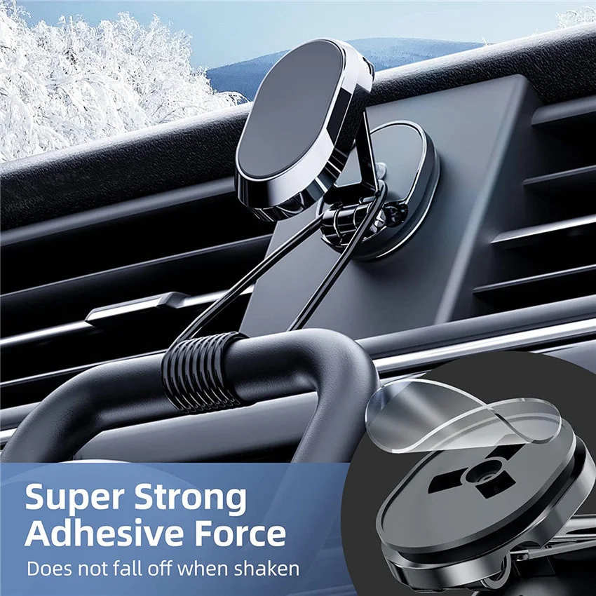 Magnetic Car Mobile Phone Holder Foldable Phone Bracket Magnet Cell Phone Stand GPS Navigation Support For iPhone Xiaomi Huawei