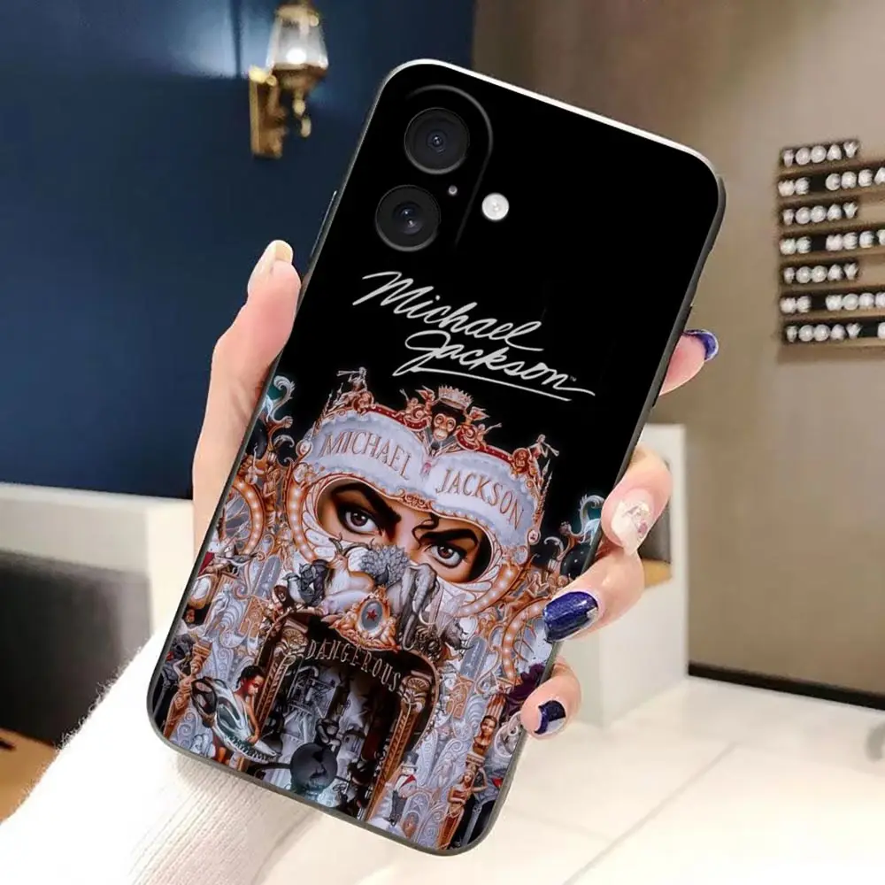 Phone Case For iphone 17 AIR 17E 16E SE4 16 15 14 8 7 Plus 13 12 11 Pro XR Max TPU Funda Shell Cover M-Michael J-Jackson Singer
