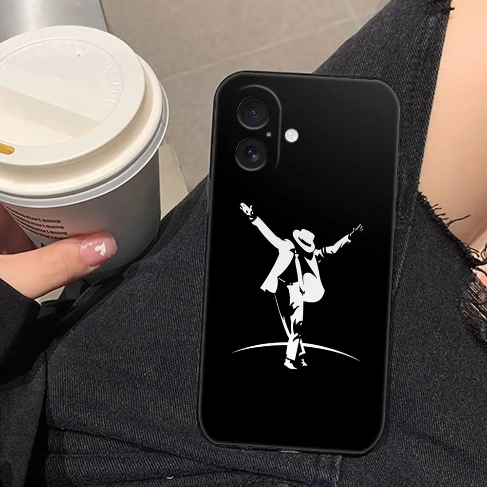 Phone Case For iphone 17 AIR 17E 16E SE4 16 15 14 8 7 Plus 13 12 11 Pro XR Max TPU Funda Shell Cover M-Michael J-Jackson Singer