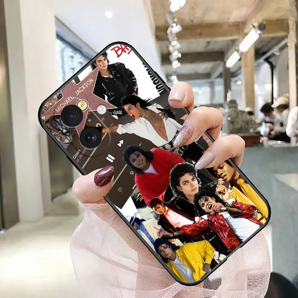 Phone Case For iphone 17 AIR 17E 16E SE4 16 15 14 8 7 Plus 13 12 11 Pro XR Max TPU Funda Shell Cover M-Michael J-Jackson Singer