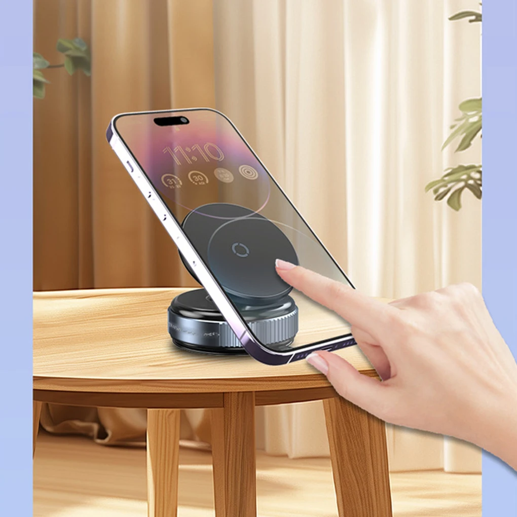 Magnetic Phone Holder Foldable Design 360° Adjustable Vacuum Car Mount For Cell Phone For iphone Live Streaming