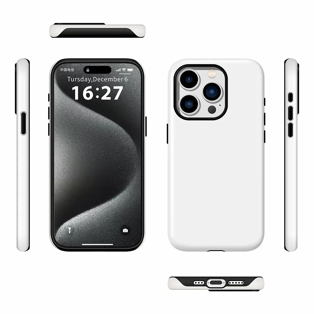 Luxury Y2K Polka Dots Phone Case for iPhone 17 16e 16 15 14 13 12 11 X XS XR XSMAX 7 8 Air Pro Max Plus Luxury Double-layer