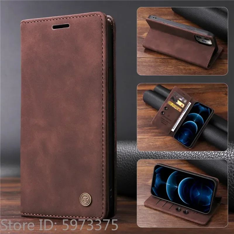 Retro Matte Luxury Flip Wallet Case For Samsung Galaxy Quantum 5 6 4 M05 F05 A556S A566S Stand Solid Colors Leather Phone Cover