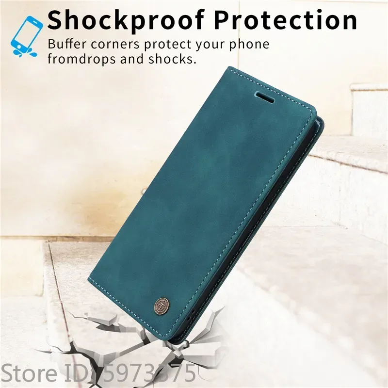 Retro Matte Luxury Flip Wallet Case For Samsung Galaxy Quantum 5 6 4 M05 F05 A556S A566S Stand Solid Colors Leather Phone Cover