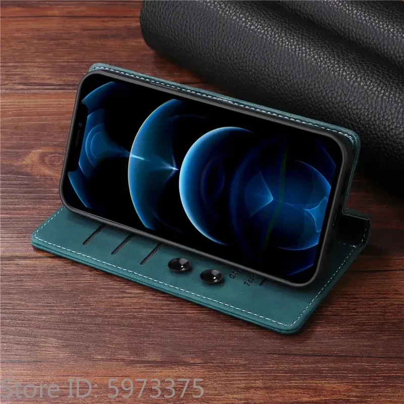 Retro Matte Luxury Flip Wallet Case For Samsung Galaxy Quantum 5 6 4 M05 F05 A556S A566S Stand Solid Colors Leather Phone Cover