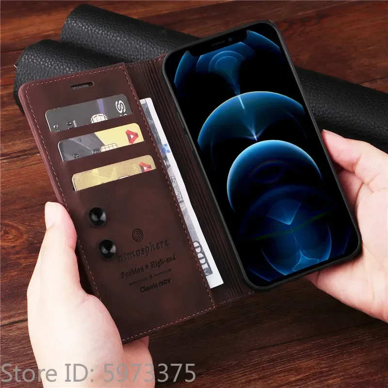 Retro Matte Luxury Flip Wallet Case For Samsung Galaxy Quantum 5 6 4 M05 F05 A556S A566S Stand Solid Colors Leather Phone Cover