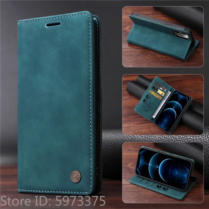 Retro Matte Luxury Flip Wallet Case For Samsung Galaxy Quantum 5 6 4 M05 F05 A556S A566S Stand Solid Colors Leather Phone Cover