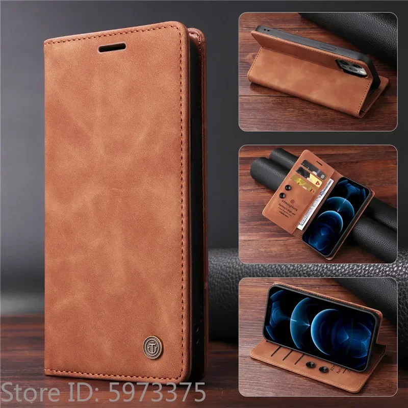 Retro Matte Luxury Flip Wallet Case For Samsung Galaxy Quantum 5 6 4 M05 F05 A556S A566S Stand Solid Colors Leather Phone Cover