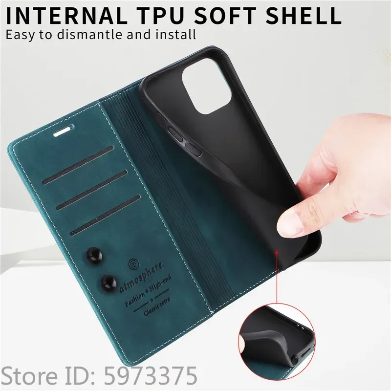 Retro Matte Luxury Flip Wallet Case For Samsung Galaxy Quantum 5 6 4 M05 F05 A556S A566S Stand Solid Colors Leather Phone Cover
