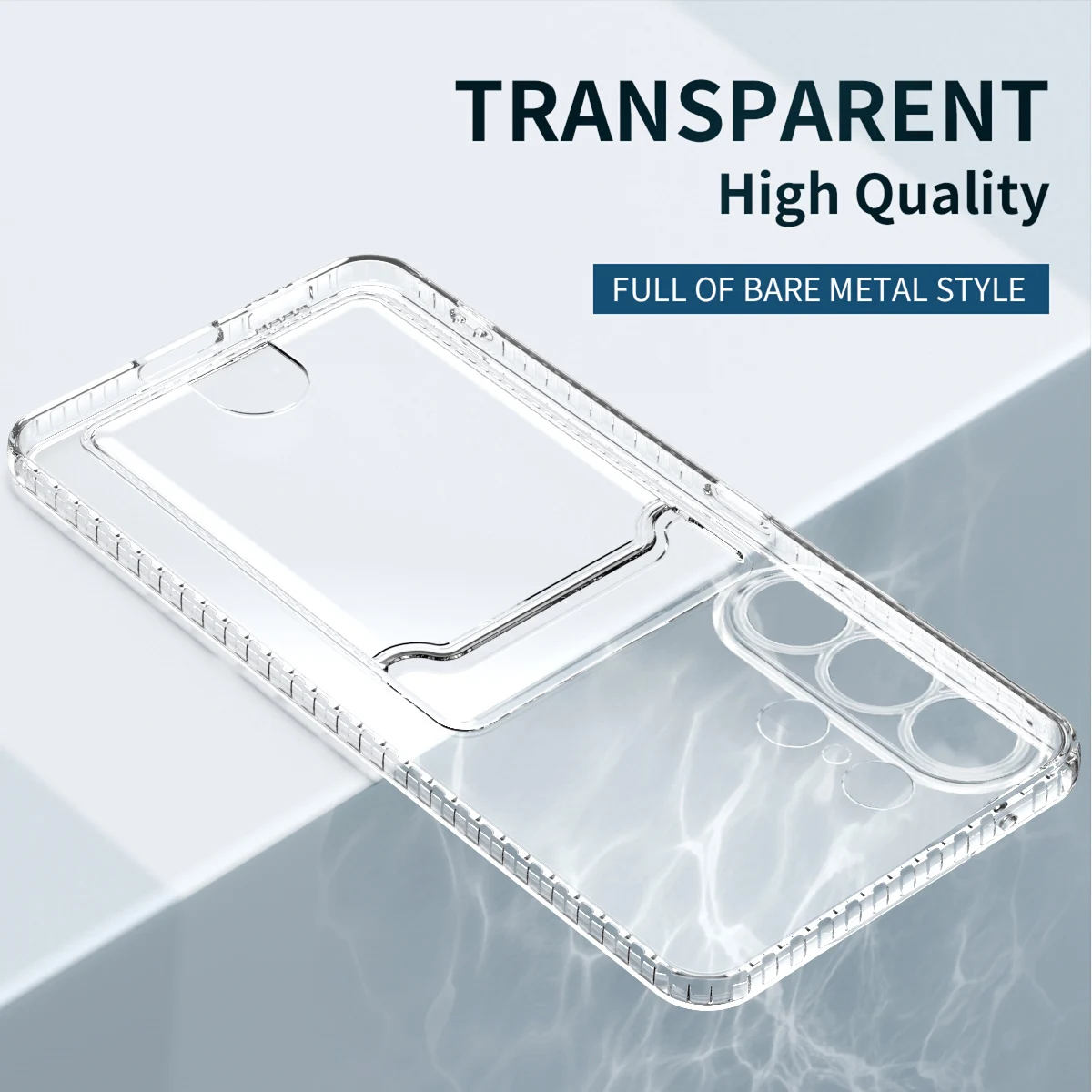 Soft Clear Card Pocket Bag Case for Samsung Galaxy S26 FE S25 Ultra S24 Plus S23 S22 Plus A57 A17 5G A56 A36 A16 A55 A35 A15