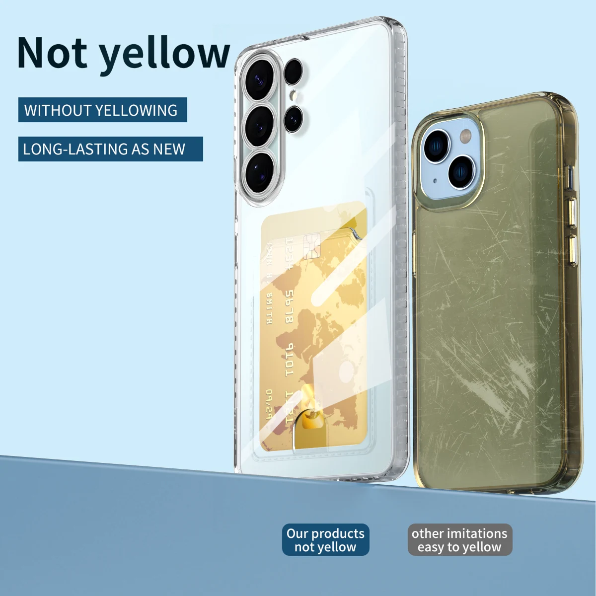 Soft Clear Card Pocket Bag Case for Samsung Galaxy S26 FE S25 Ultra S24 Plus S23 S22 Plus A57 A17 5G A56 A36 A16 A55 A35 A15
