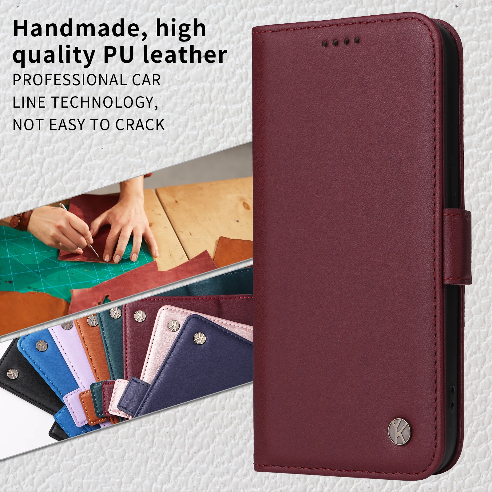 Skin Friendly Magnetic Wallet Leather Case For Motorola G85 5G G84 G75 G64 G55 G54 EU G45 G35 G34 G32 G24 G15 G05 G04S G04 Cover