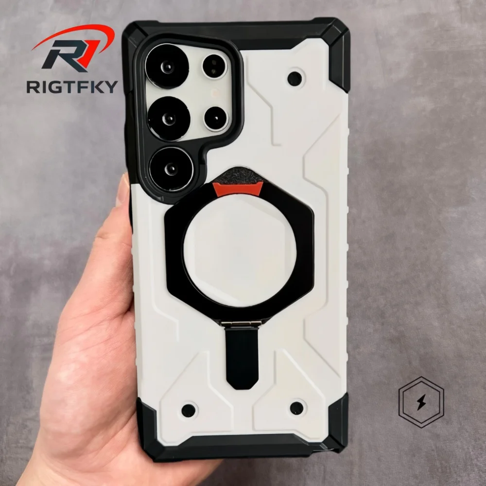 Kickstand Magnetic Case for Samsung S26 Ultra S25 S24 S23 S26ULTRA Rugged Shockproof heavy-duty Armor MagSafe Protective Cover