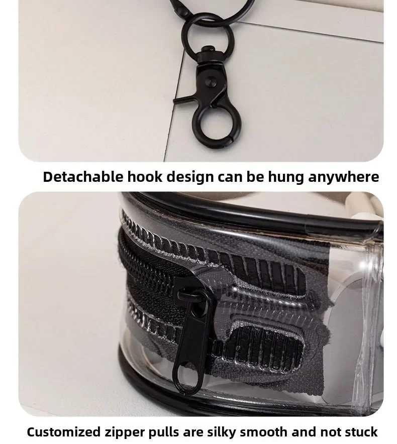 Portable Cable Organizer Bag Transparent Travel Cable Charger Case Accessories Storage for Home Office Travel Bag Pendant 1/2Pcs