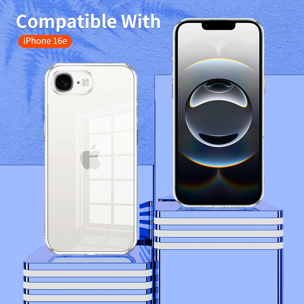 Transparent Soft Case For iPhone 17e 16e 17 16 e Clear Ultra Thin Silicone Back Cover For iPhone17e iPhone16e Shell Shockproof