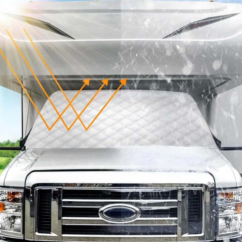 Car Windshield Cover Magnetic UV Protection Sunshade Frost Snow Dust Rain Guard for SUV Truck RV Auto Universal Fit All-season