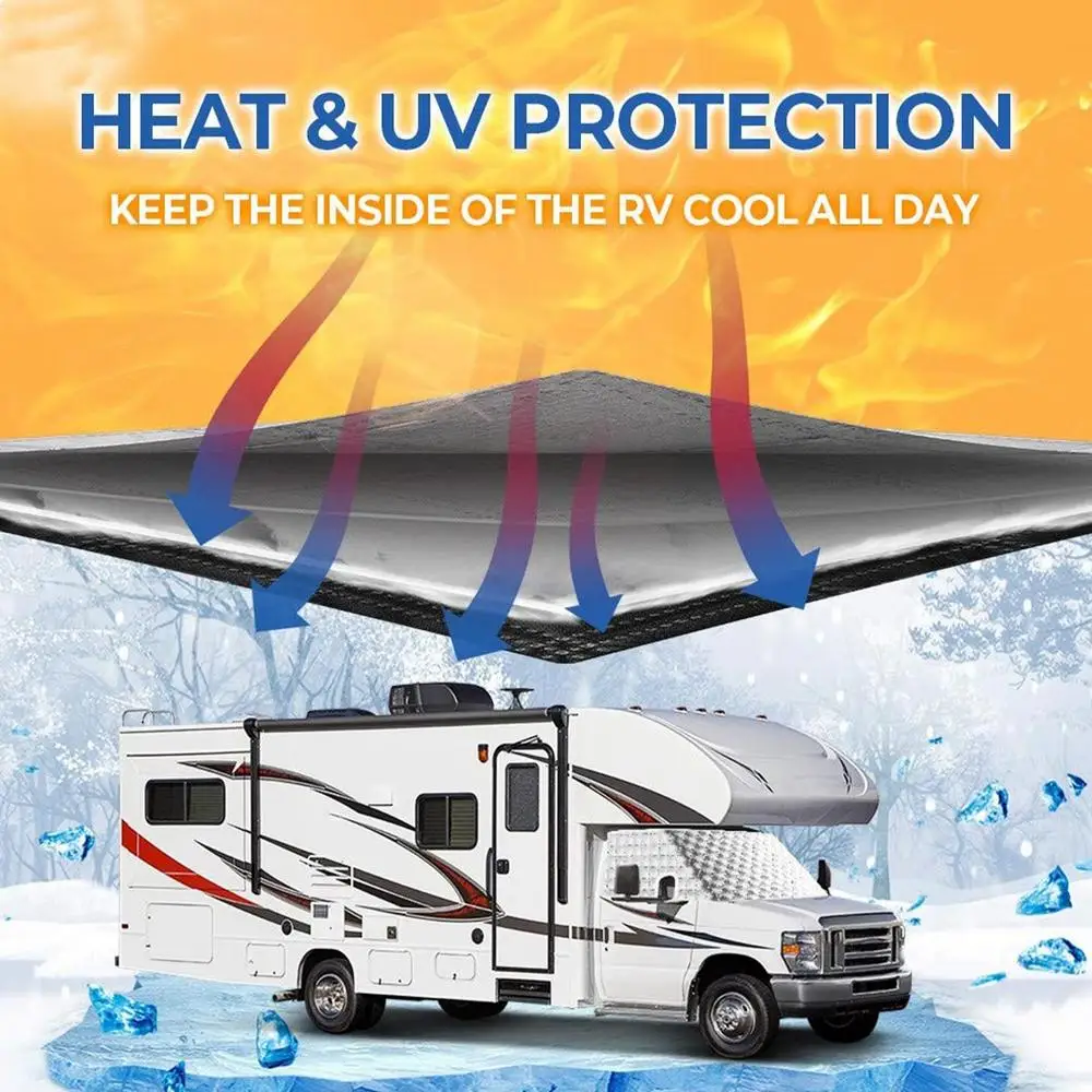Car Windshield Cover Magnetic UV Protection Sunshade Frost Snow Dust Rain Guard for SUV Truck RV Auto Universal Fit All-season