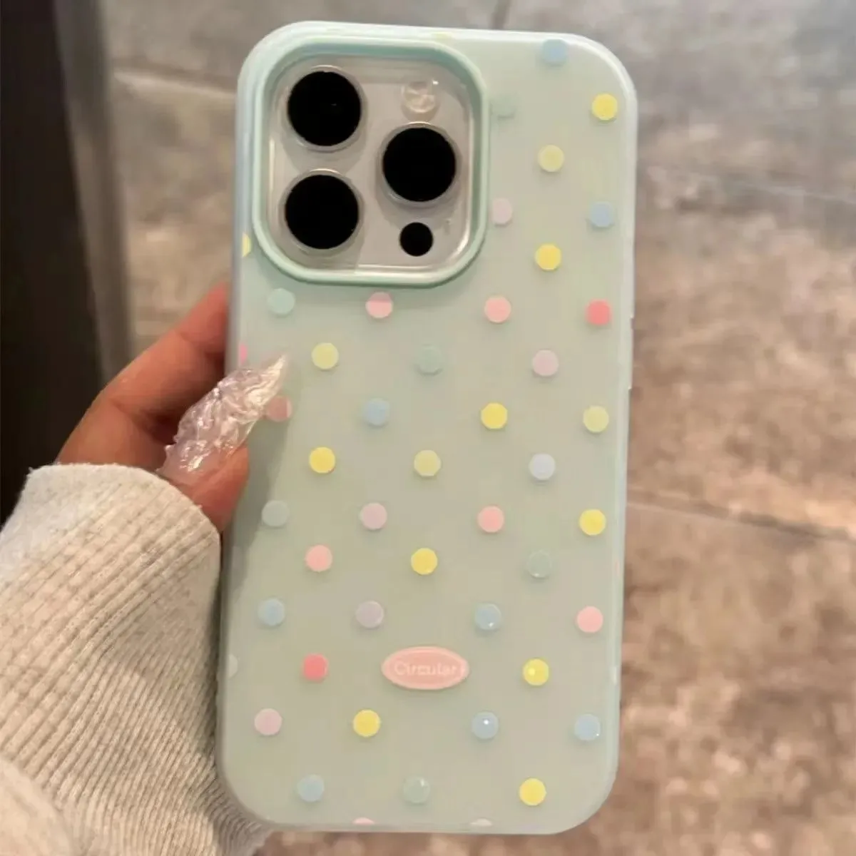 Cute Colorful polka dots Silicone Matte Candy Color 2 in 1 Phone Case for iPhone 17 Air 16e 16 15 14 13 Plus 12 11 Pro X XR Max