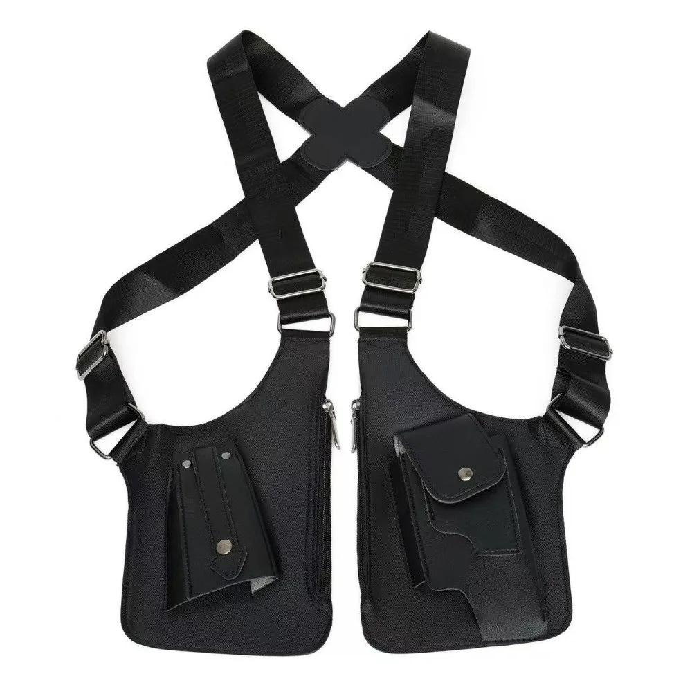 Anti-Theft Underarm Strap Wallet Pocket Oxford Cloth Hidden Pocket Mobile Phone Chest Bags Portable Vintage Shoulder Harness Bag