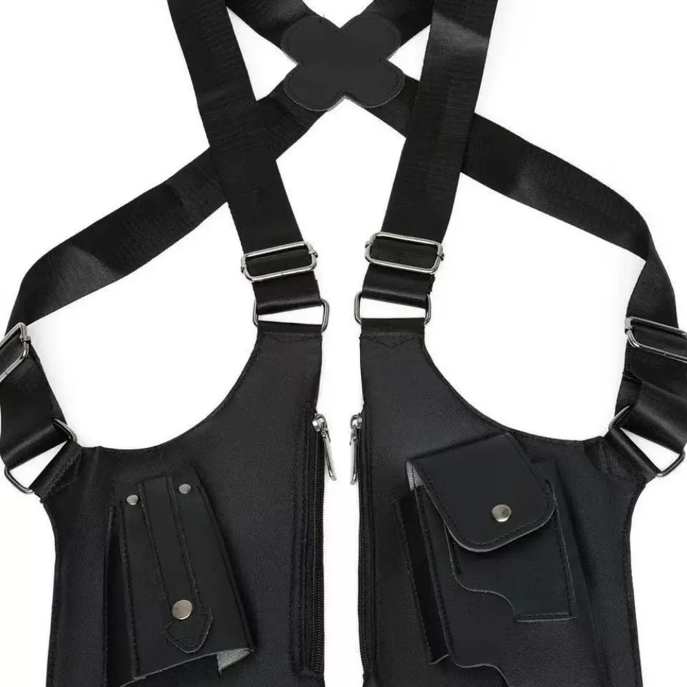 Anti-Theft Underarm Strap Wallet Pocket Oxford Cloth Hidden Pocket Mobile Phone Chest Bags Portable Vintage Shoulder Harness Bag