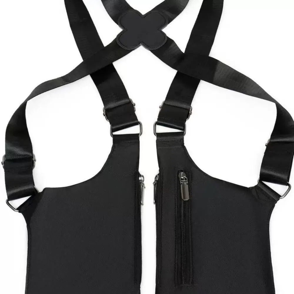 Anti-Theft Underarm Strap Wallet Pocket Oxford Cloth Hidden Pocket Mobile Phone Chest Bags Portable Vintage Shoulder Harness Bag