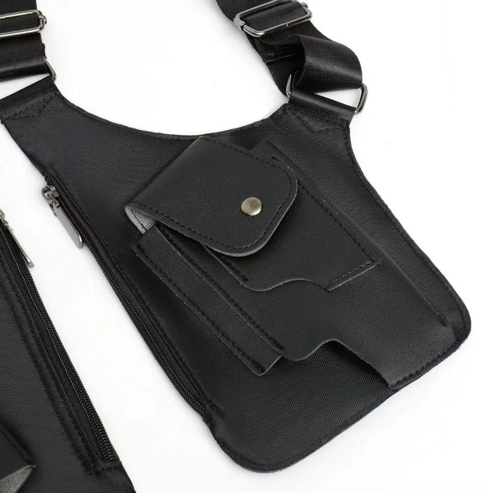 Anti-Theft Underarm Strap Wallet Pocket Oxford Cloth Hidden Pocket Mobile Phone Chest Bags Portable Vintage Shoulder Harness Bag