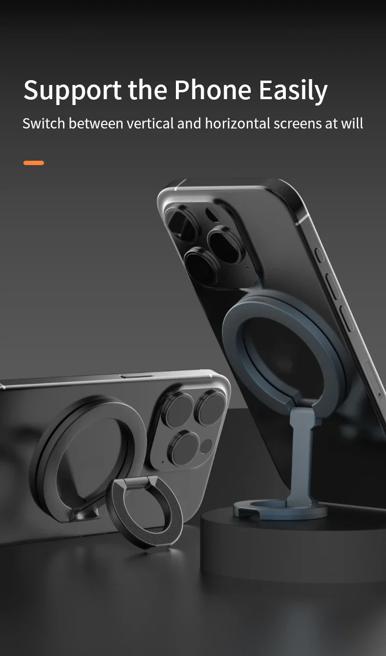 For MagSafe Double Sided Magnetic Phone Ring Holder Portable Folding Cellphones Stand Phone Accessories Support Bracket Grip Tok