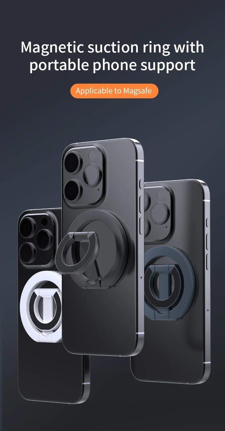 For MagSafe Double Sided Magnetic Phone Ring Holder Portable Folding Cellphones Stand Phone Accessories Support Bracket Grip Tok