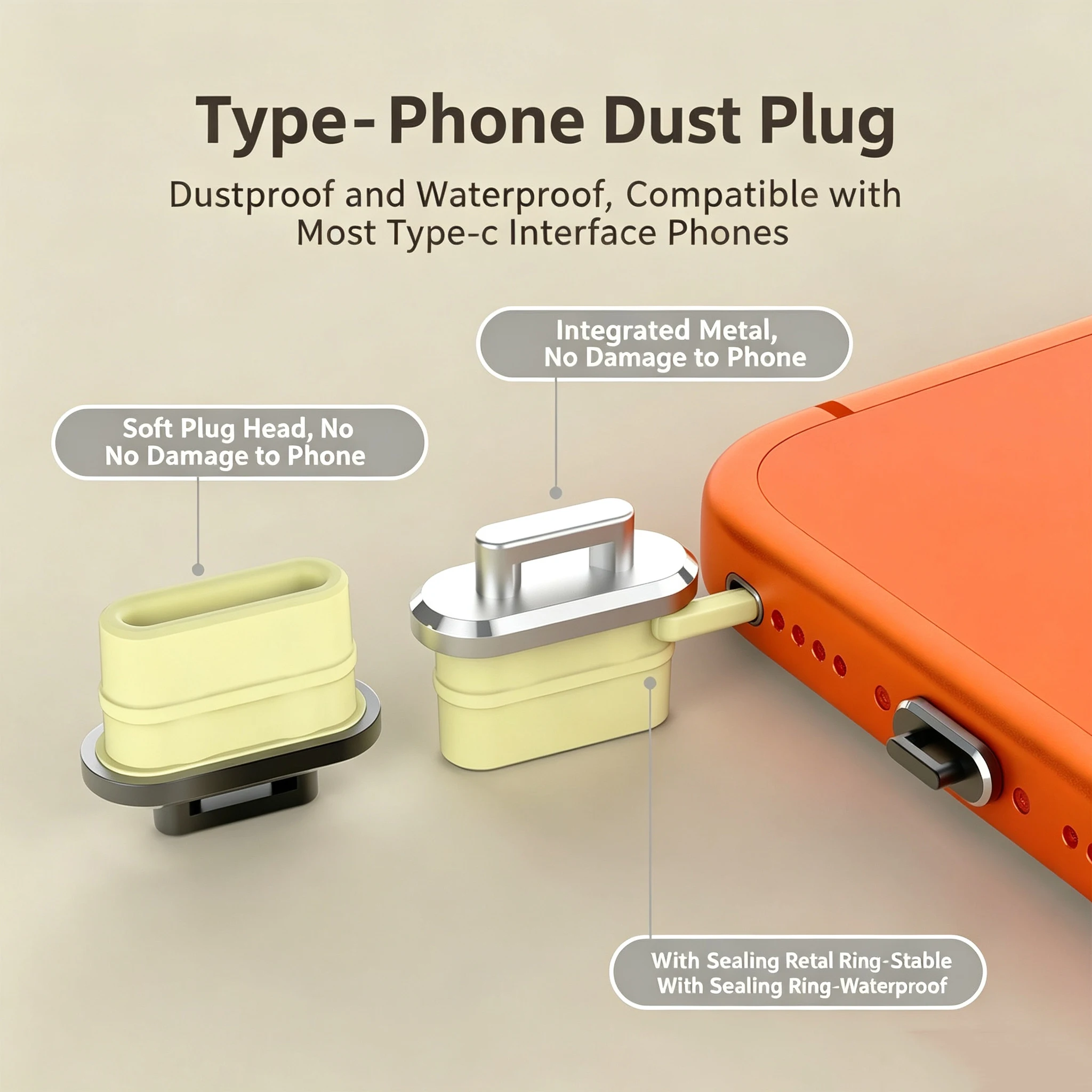 Type C DIY Dust Plug Universal USB-C Charging Port Protectors Caps for IPhone Samsung Xiaomi Google Type-c Dustplugs Stopper