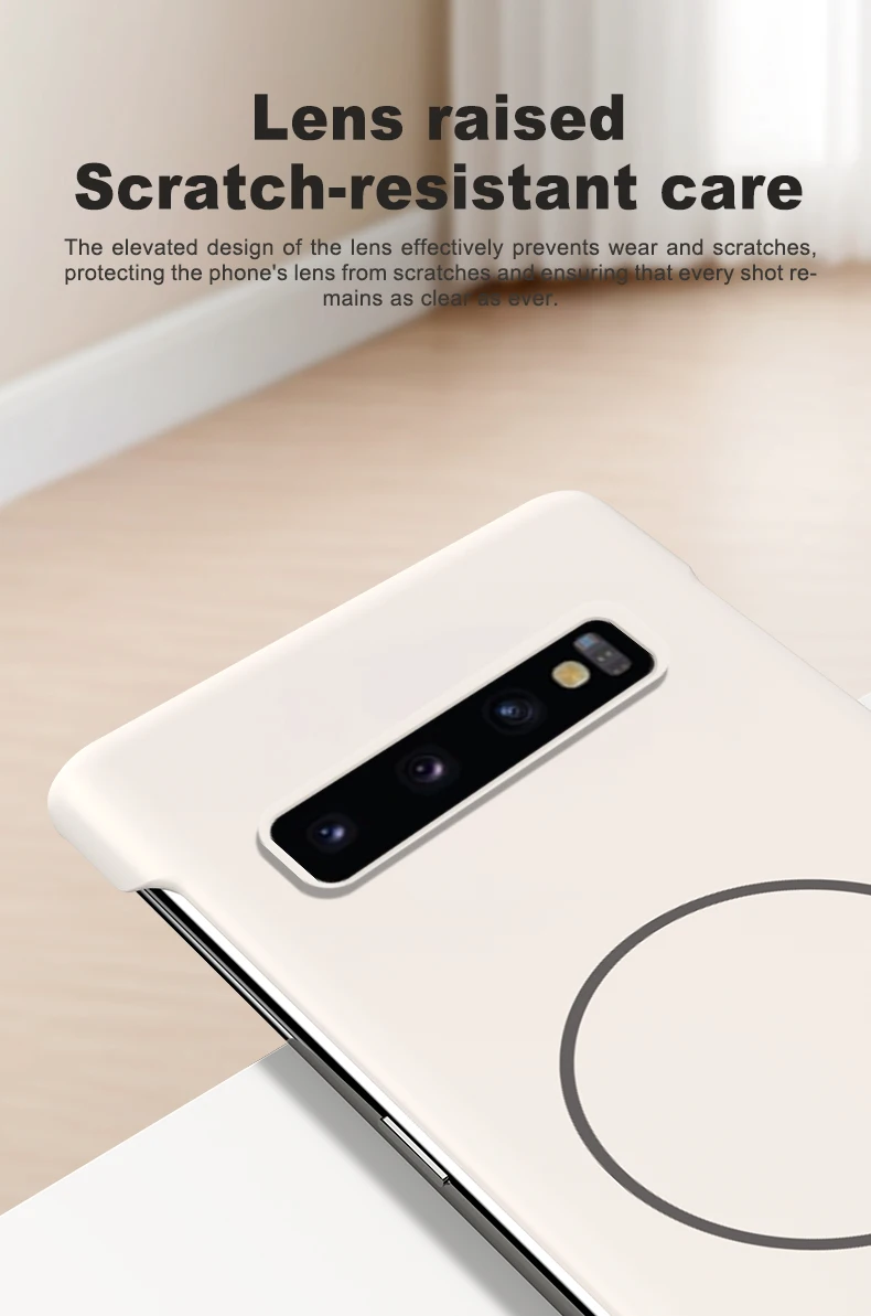 For Magsafe Frameless Magnetic Wireless Charging Phone Case For Samsung Galaxy S10 Plus S10Plus Slim Hard Back Cover