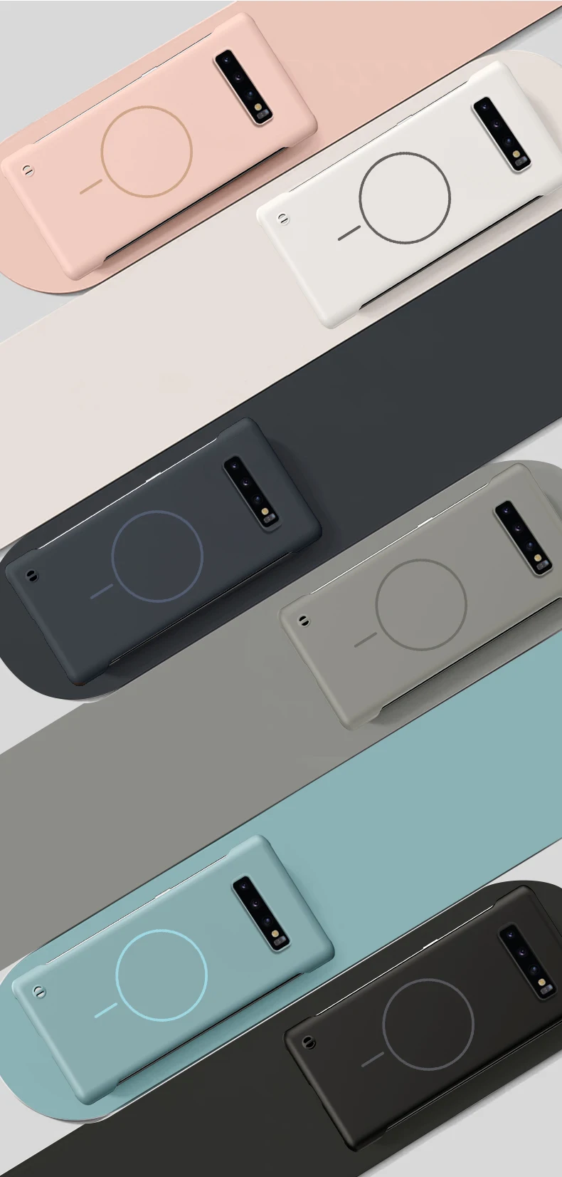 For Magsafe Frameless Magnetic Wireless Charging Phone Case For Samsung Galaxy S10 Plus S10Plus Slim Hard Back Cover