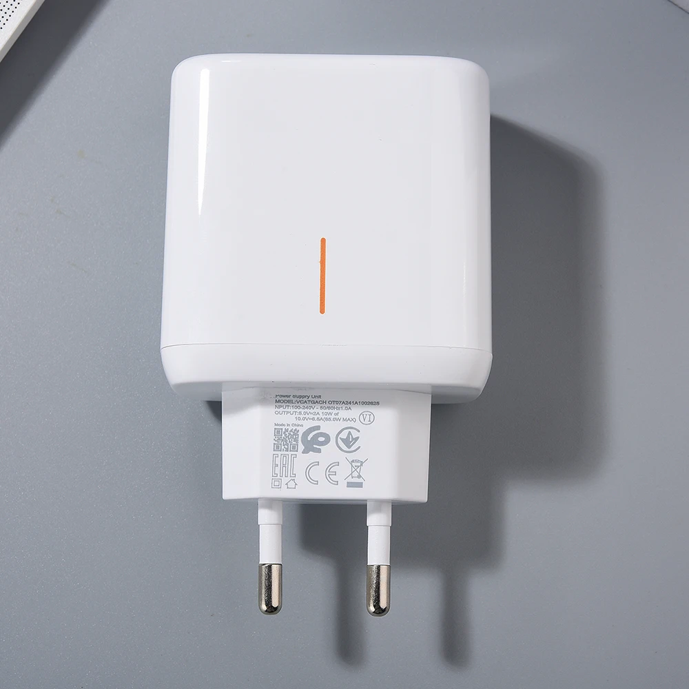 Realme 65W EU Superdart Fast Charger Adapter 100CM USB Type C Cable for Realme 14 13 9 8 7 Pro Plus X50 X7 X9 Q2 GT2 GT Neo 2 2T