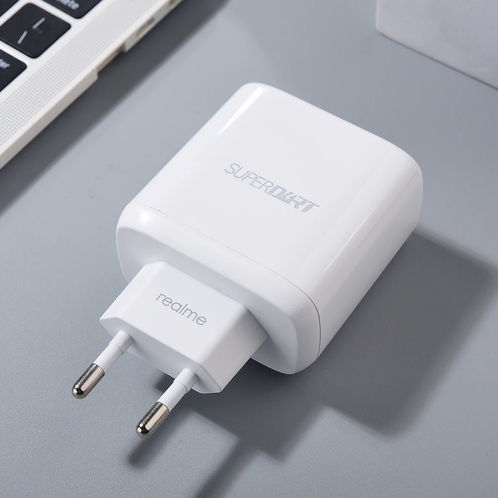 Realme 65W EU Superdart Fast Charger Adapter 100CM USB Type C Cable for Realme 14 13 9 8 7 Pro Plus X50 X7 X9 Q2 GT2 GT Neo 2 2T