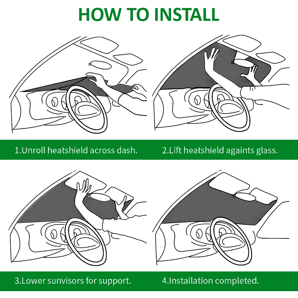 Cartoon Yellow Eye Sun Visor Foldable Aluminum Foil Car Windshield Sun Shade - UV Protection & Heat Insulation Visor