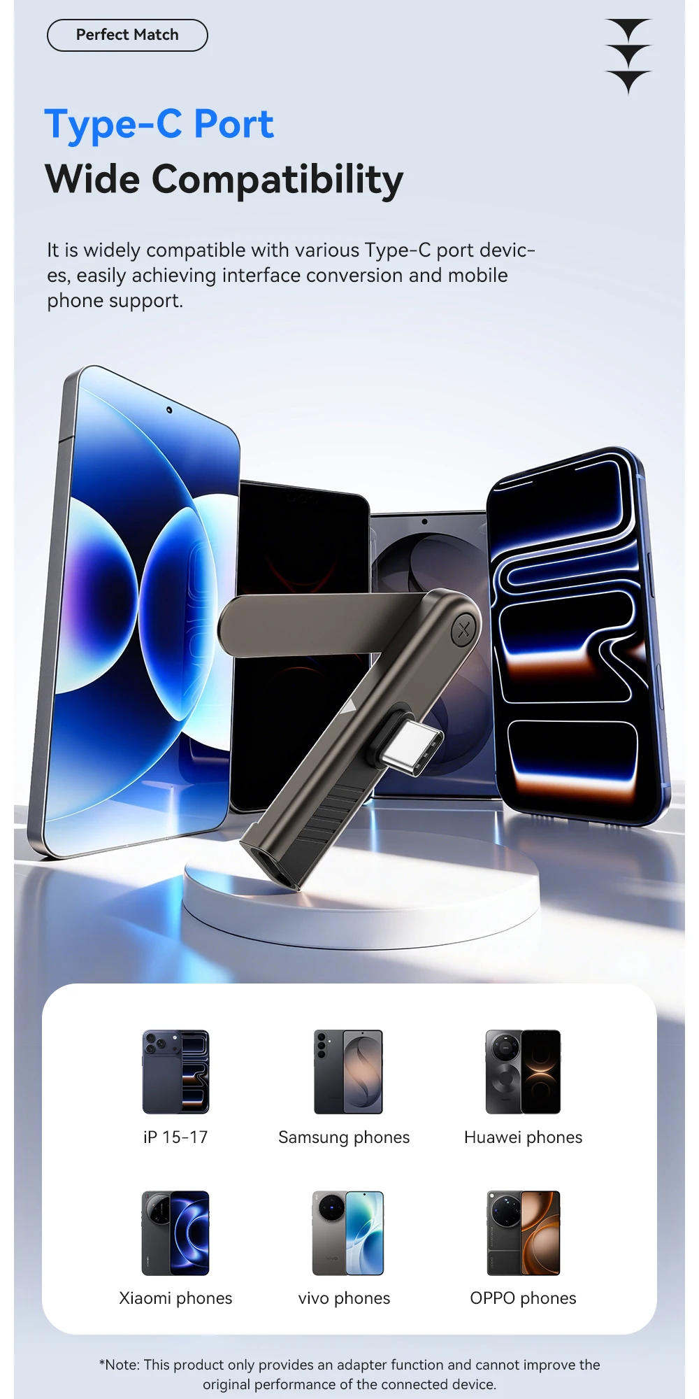 Essager 240W 2-in-1 Fast Charging OTG Adapter with Foldable Stand Type-C Male to Type-C Female Converter For iPhone 17 16 15 Pro