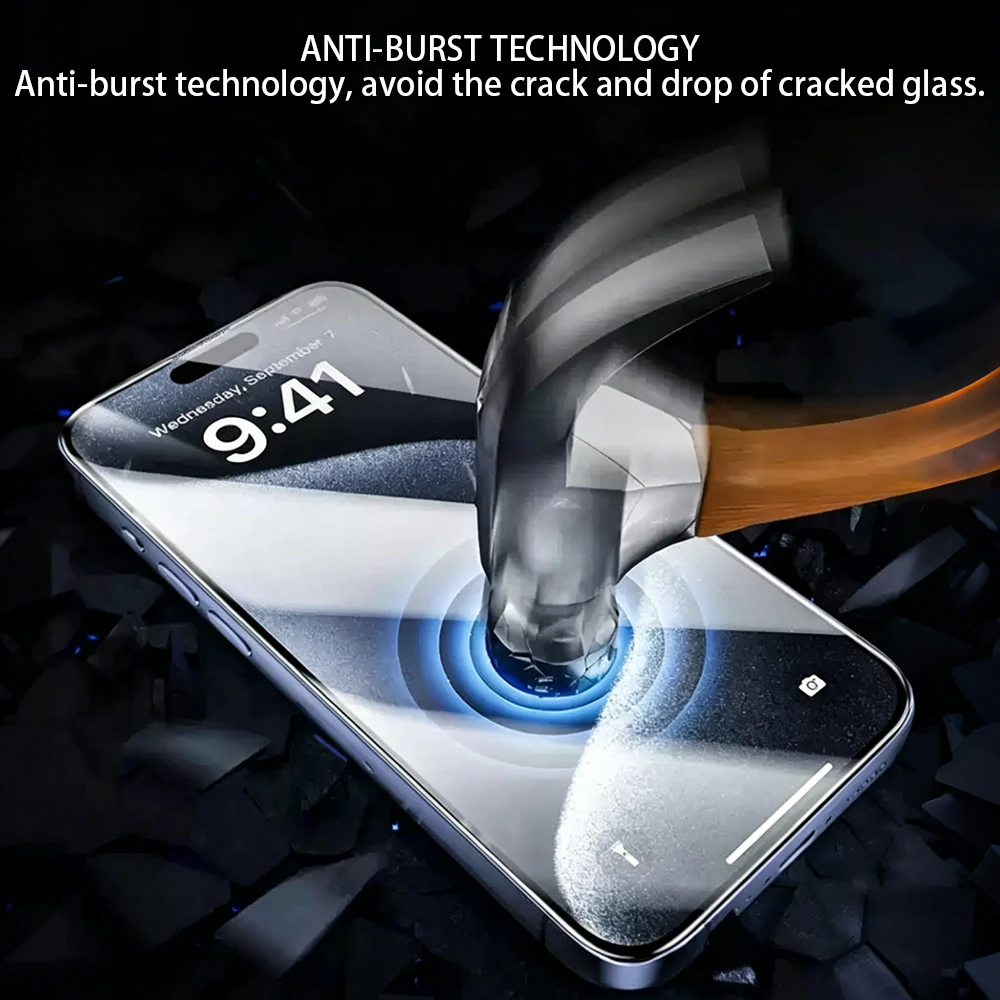 For IPhone17/17Pro/17e/17Air/17Pro Max Black Edge Tempered Glass HD Anti-Scratch Bubble-Free Easy Install Screen Protector 1Pack