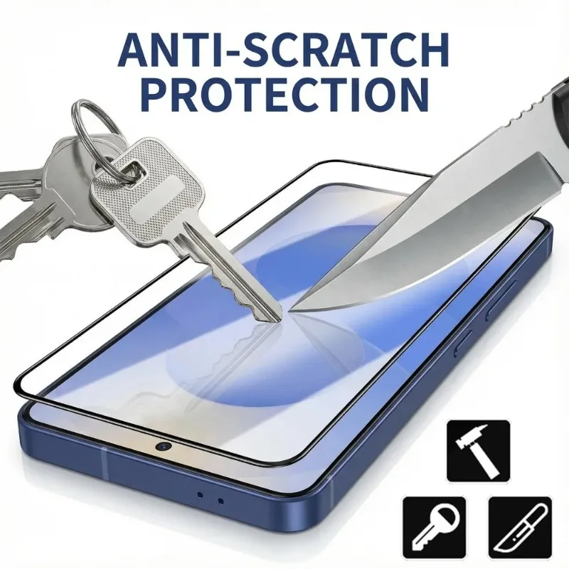 2Pcs Full Cover Screen Protectors for Samsung Galaxy S26 S25 S24 S23 Ultra Tempered Glass for Samsung S22 S21 Plus S25 S26 Edge