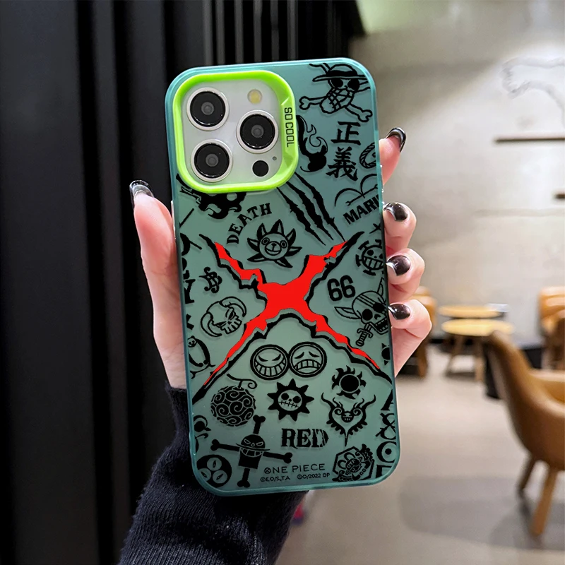 Hot Anime ONE PIECE MONKEY D LUFFY Phone Case for iPhone 12 17 Air Pro Max 16 15 11 14 13 Pro Max XS X XR Plus 8 7 SE 2020 Cover