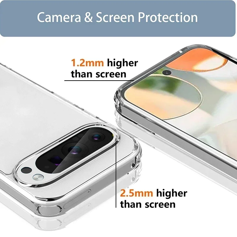 Magnetic Clear Case For Google Pixel 7 8 9 10 Pro XL 10A 9A 8A 7A Transparent Acrylic Shockproof Bumper Phone Cover Anti Scratch