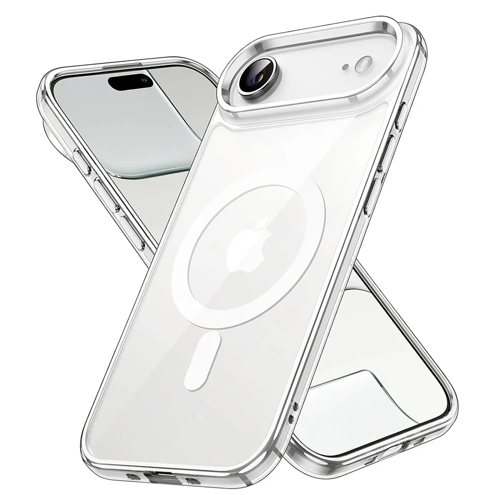 Magnetic For Magsafe Wireless Charging Case For iPhone Air 17Air Hybrid Hard Back Cover 17 Air Clear Silicone Soft Shell