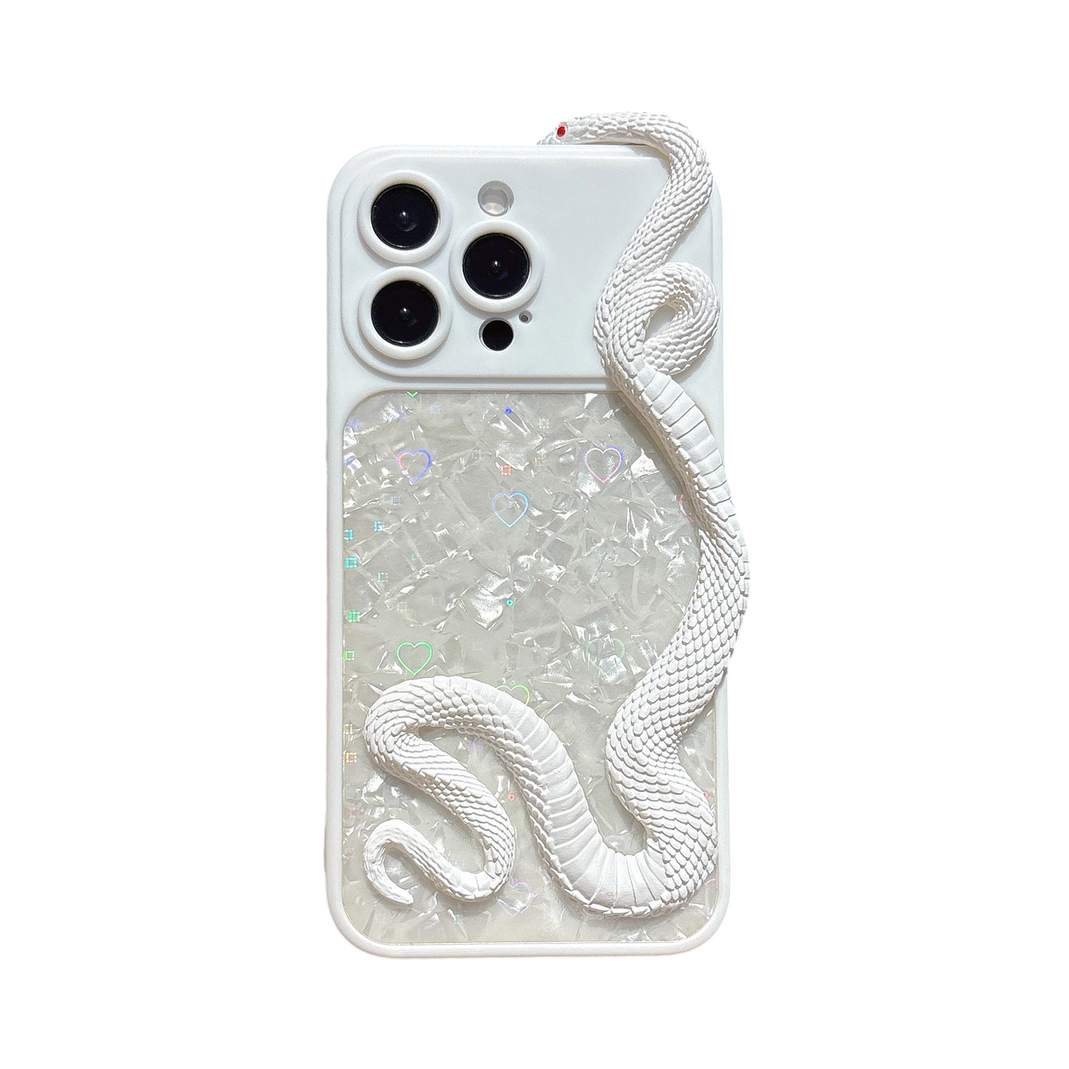 3D Snake Shaped Fashionable Phone Case for iPhone 17 17Pro 17Air 16 15 14 13 Pro Max Unique Snake Shaped Design Back Cover