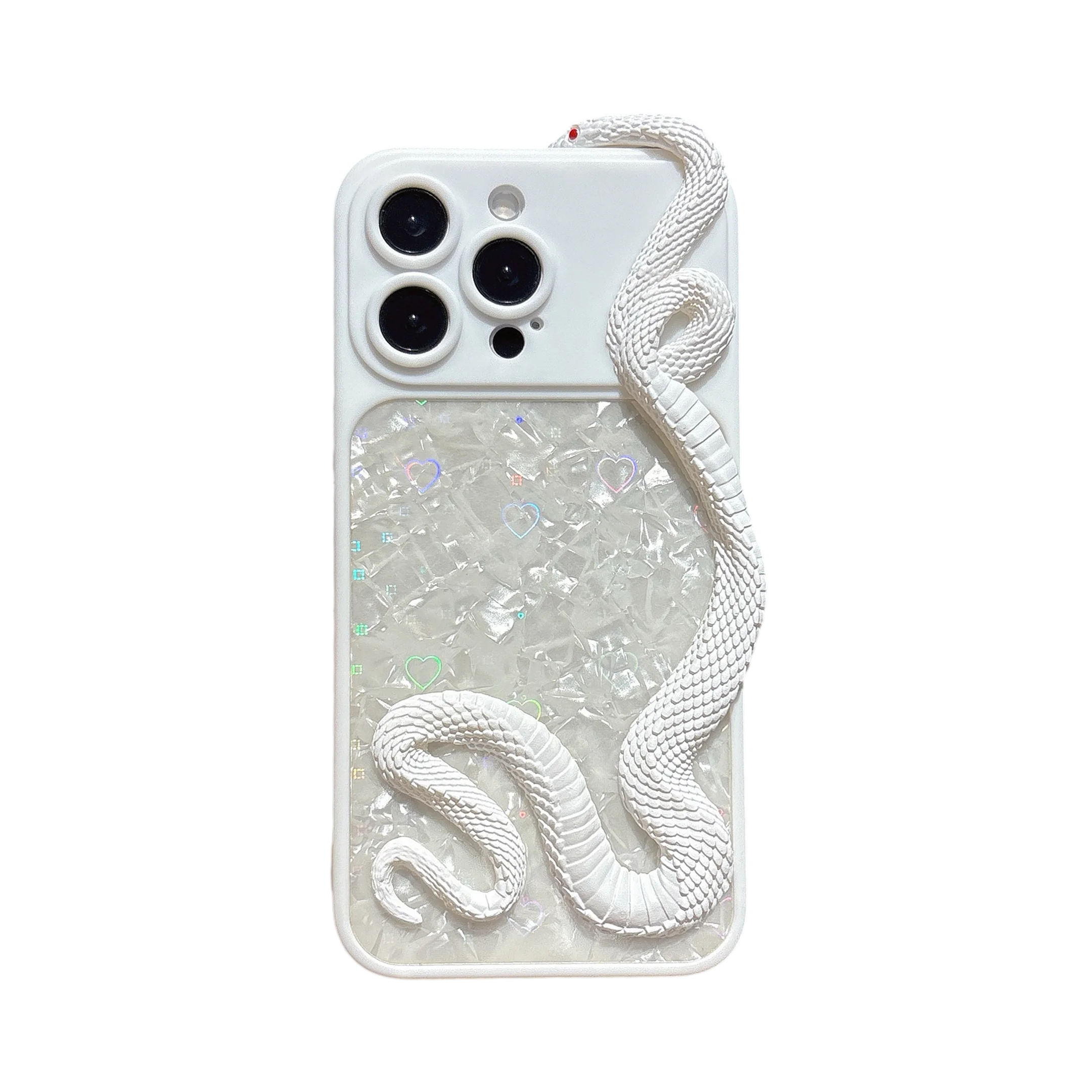 3D Snake Shaped Fashionable Phone Case for iPhone 17 17Pro 17Air 16 15 14 13 Pro Max Unique Snake Shaped Design Back Cover