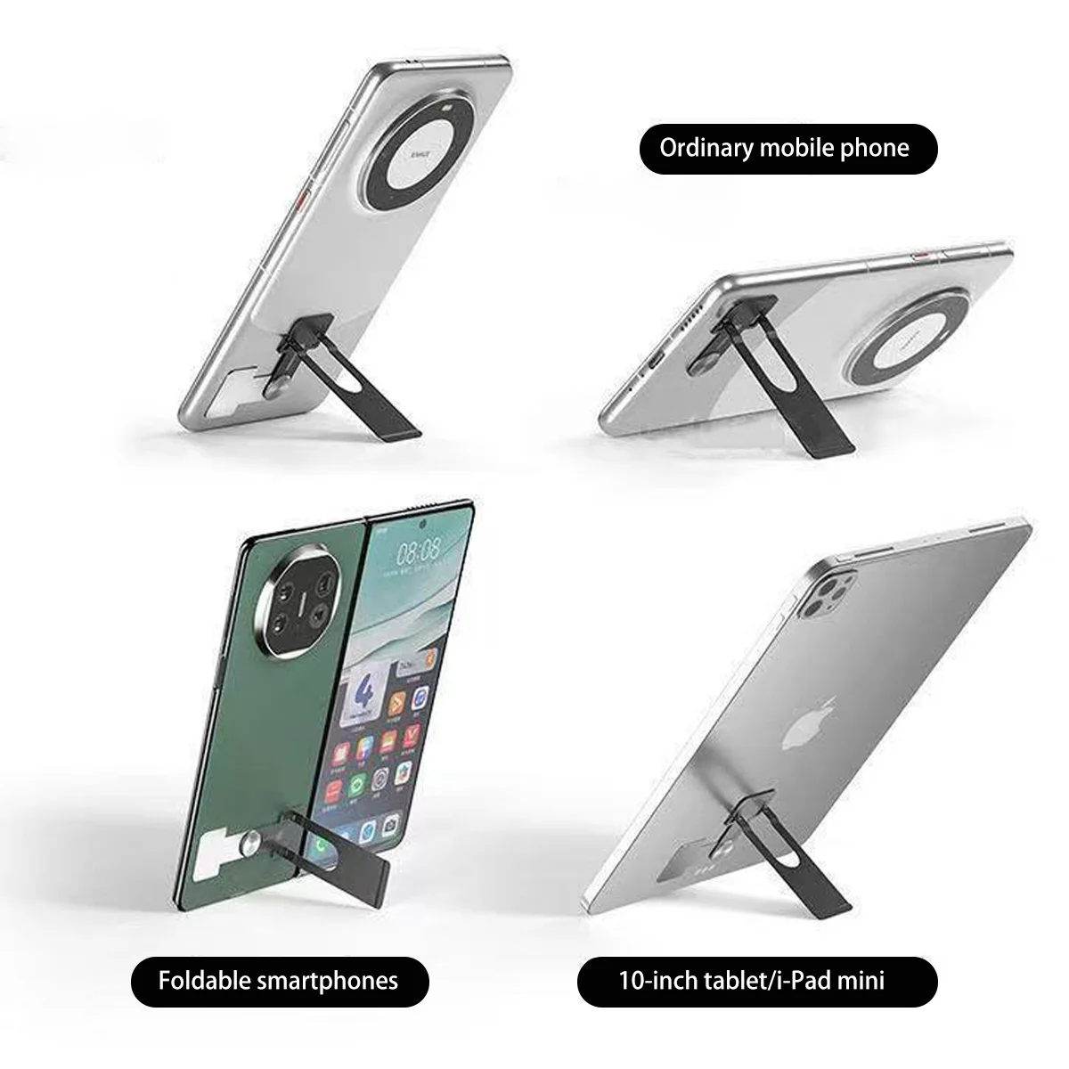 Ultra Thin Foldable Mobile Phone Holder Bracket Metal Alloy Desktop Cell Phone Stands Universal Phone Support Kickstand Rack